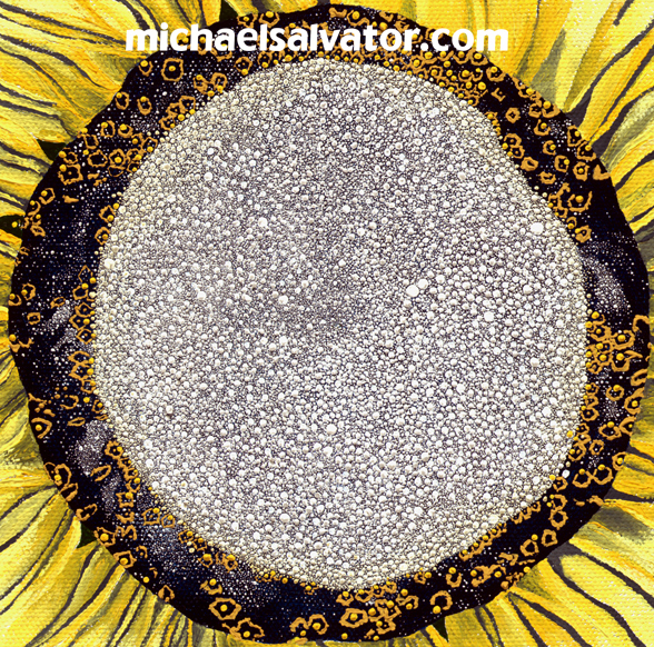 Dipinto: Particolari (Centro) di Girasole (Divisionismo), CERCHIO, olio su tela