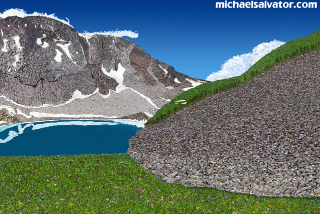 Painting: TAO, Alpine Flowers, Rocky Mountain, oil on canvas Painting: TAO, Alpine Flowers, Rocky Mountain, oil on canvas